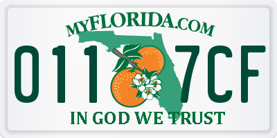 FL license plate 0117CF