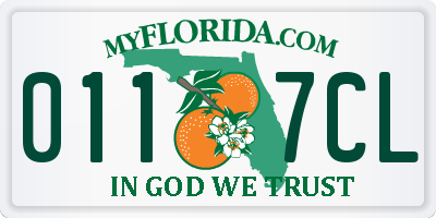 FL license plate 0117CL