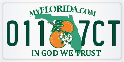 FL license plate 0117CT