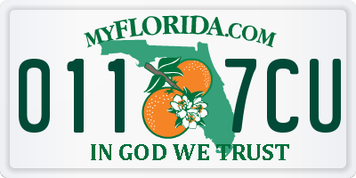 FL license plate 0117CU