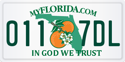 FL license plate 0117DL