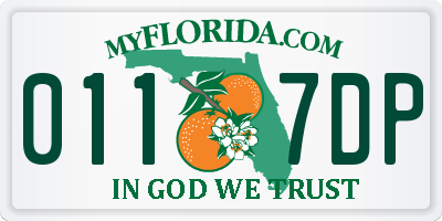 FL license plate 0117DP