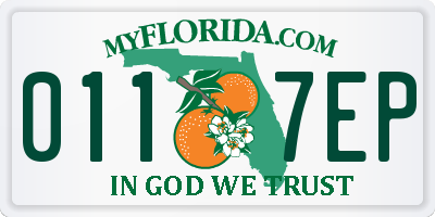 FL license plate 0117EP