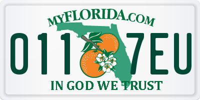 FL license plate 0117EU