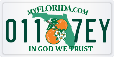 FL license plate 0117EY