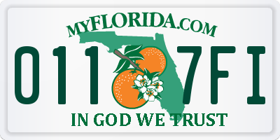 FL license plate 0117FI