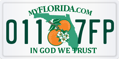 FL license plate 0117FP