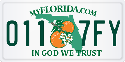 FL license plate 0117FY