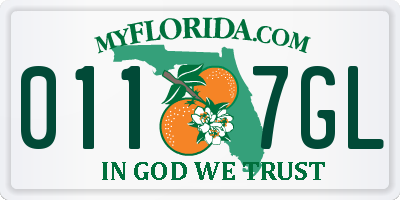 FL license plate 0117GL