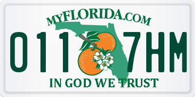 FL license plate 0117HM