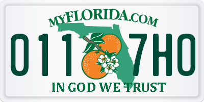 FL license plate 0117HO