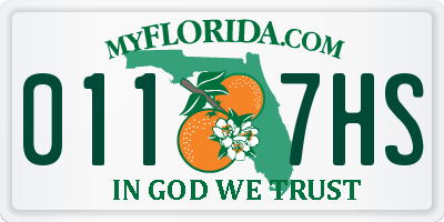 FL license plate 0117HS