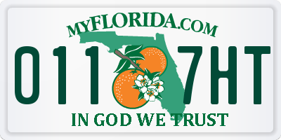FL license plate 0117HT