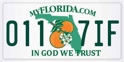 FL license plate 0117IF