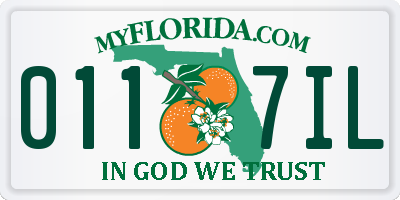 FL license plate 0117IL