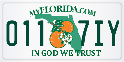 FL license plate 0117IY