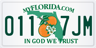 FL license plate 0117JM