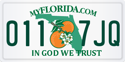 FL license plate 0117JQ
