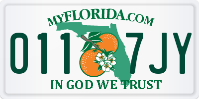 FL license plate 0117JY