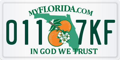 FL license plate 0117KF