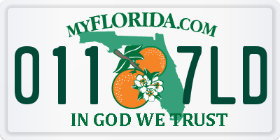 FL license plate 0117LD