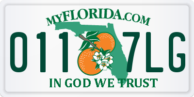 FL license plate 0117LG