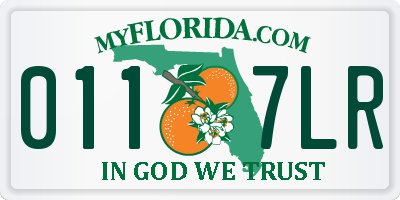 FL license plate 0117LR