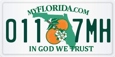 FL license plate 0117MH