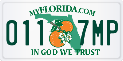 FL license plate 0117MP