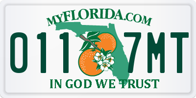 FL license plate 0117MT