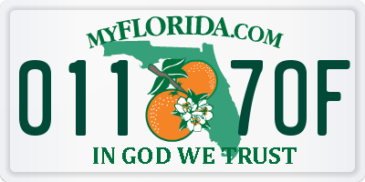 FL license plate 0117OF