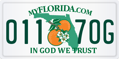 FL license plate 0117OG