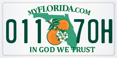 FL license plate 0117OH