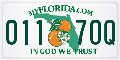 FL license plate 0117OQ