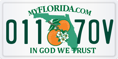 FL license plate 0117OV