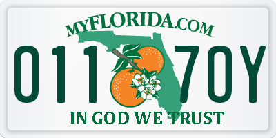 FL license plate 0117OY