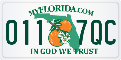 FL license plate 0117QC