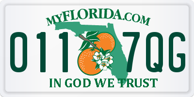 FL license plate 0117QG