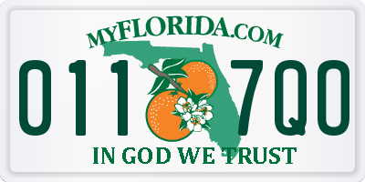 FL license plate 0117QO