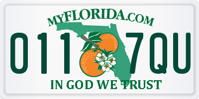 FL license plate 0117QU