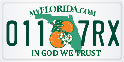 FL license plate 0117RX