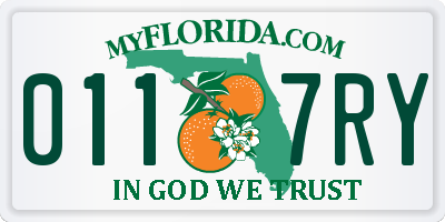 FL license plate 0117RY