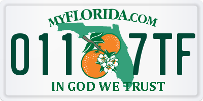 FL license plate 0117TF