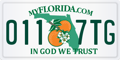 FL license plate 0117TG