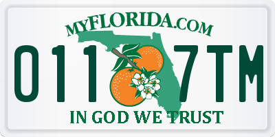 FL license plate 0117TM
