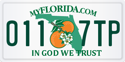FL license plate 0117TP