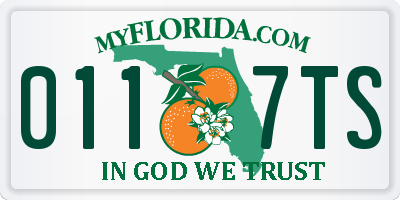 FL license plate 0117TS