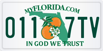 FL license plate 0117TV