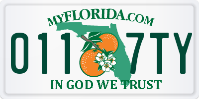 FL license plate 0117TY