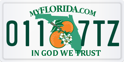 FL license plate 0117TZ